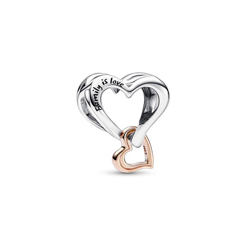Pandora - Charm Cœur de l’Infini Ajouré Bimatière - Charm pandora coeur