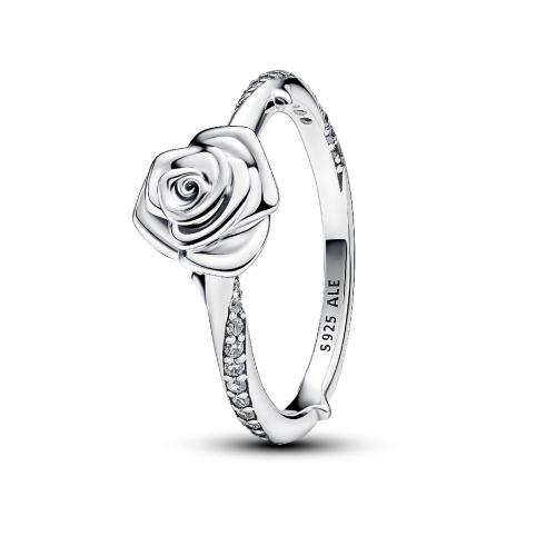 Pandora - Rose sterling silver ring with clear cubic zirconia - Bague en Promo